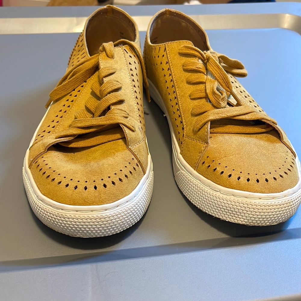 Yellow sneakers